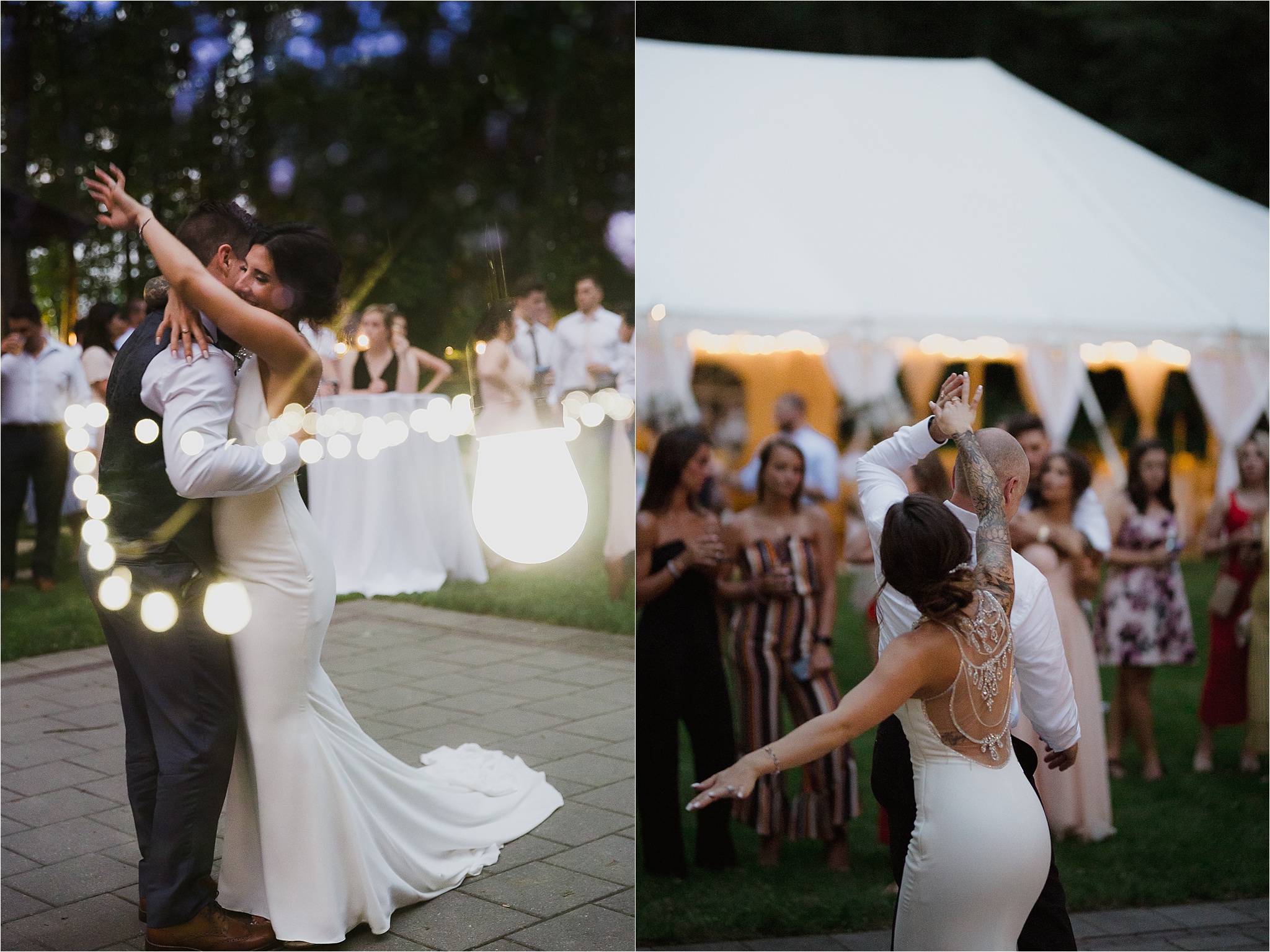 Sonia V Photography, The Clearing reception wedding venue, first dance with bride and groom and bride and father