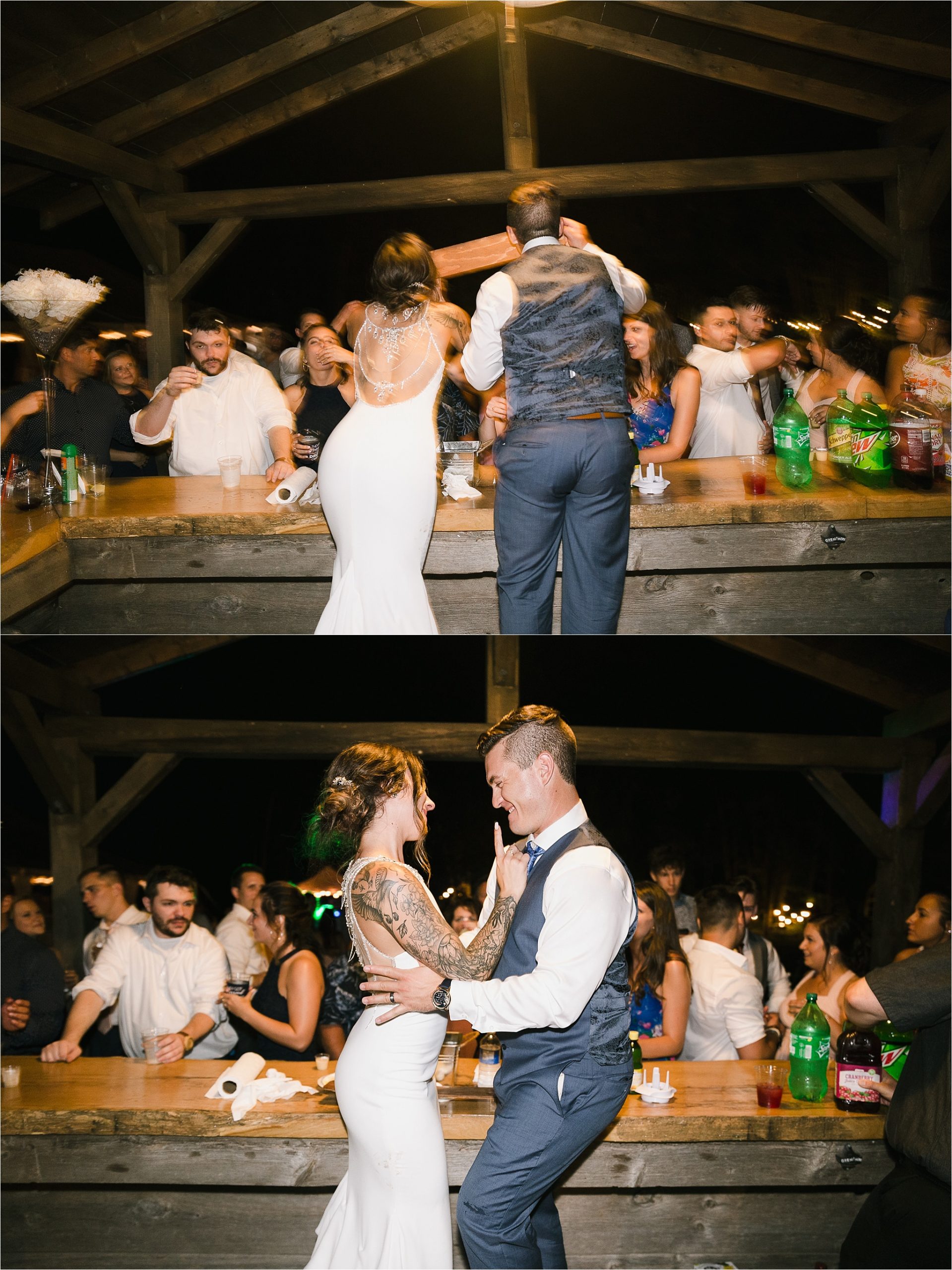 Sonia V Photography, The Clearing reception wedding venue, party dancing, shots