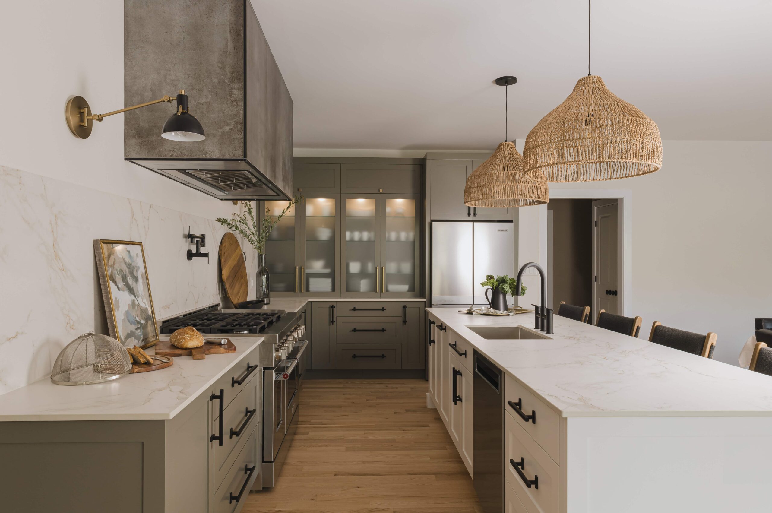 Industrial Kitchen Remodel with Oak and Aged-Steel Details -Sonia V Photography