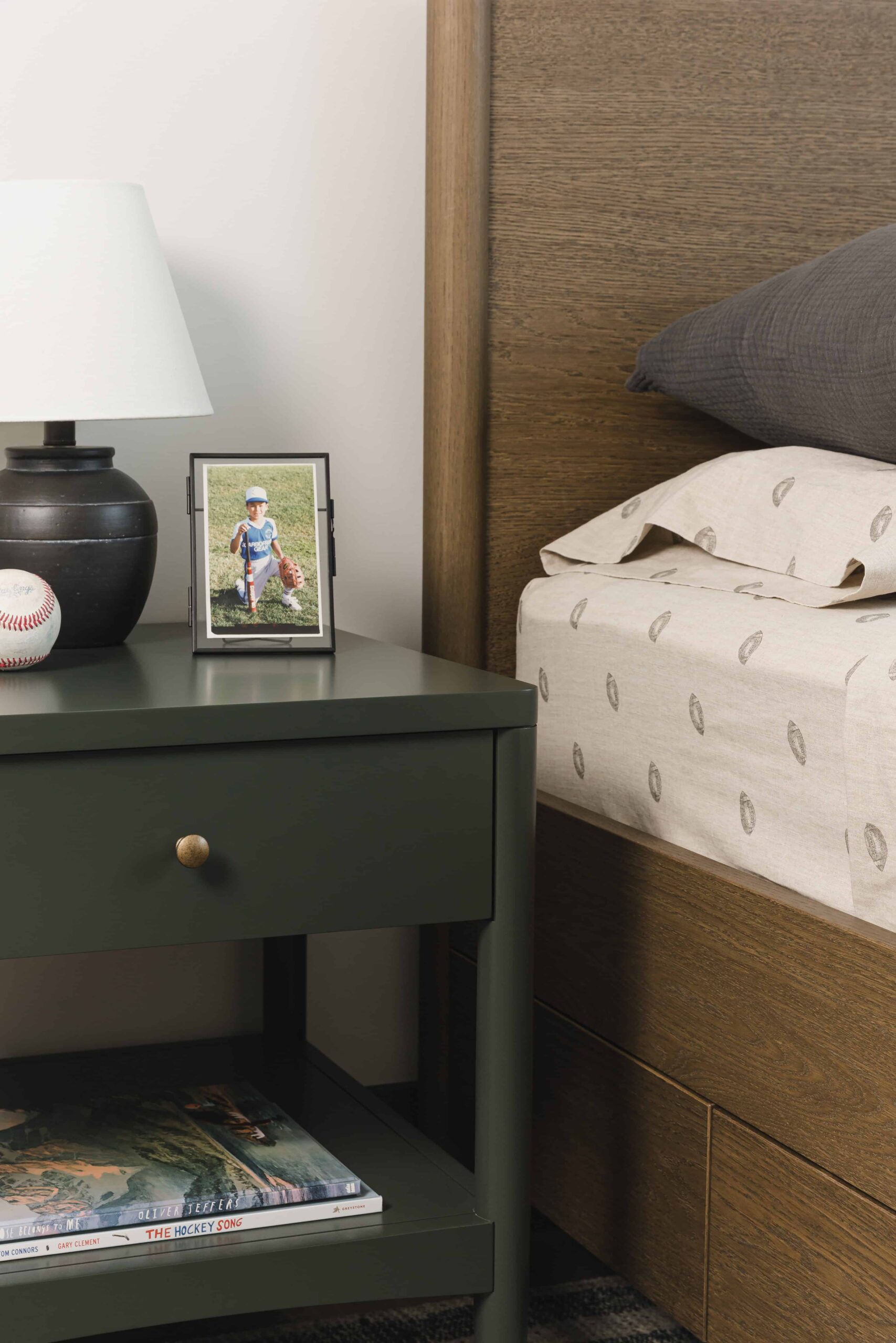 Green Sports-Inspired Boy's Room - Sonia V Photography