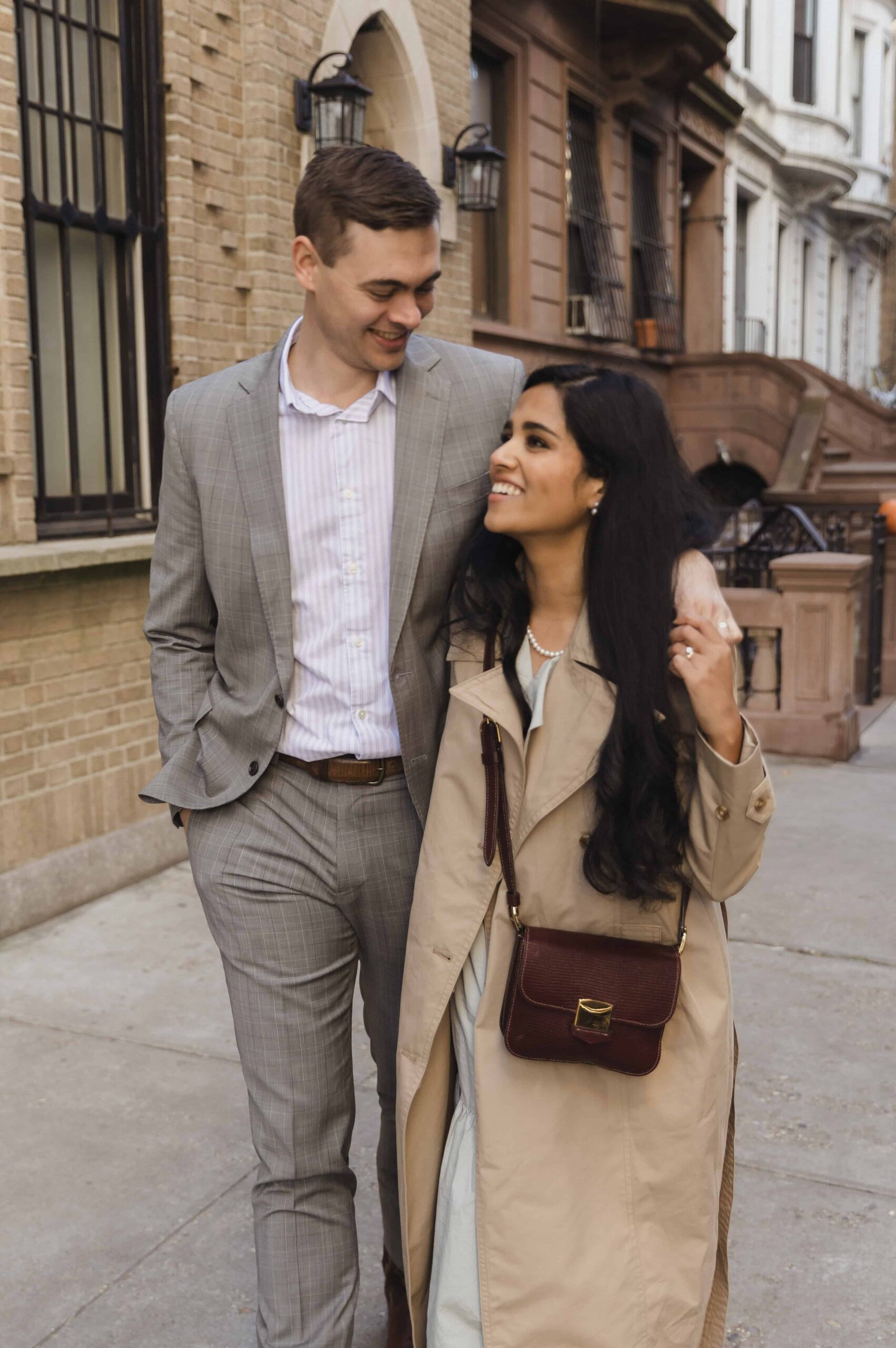 NYC Engagement Photos at the Brownstones - Sonia V Photography