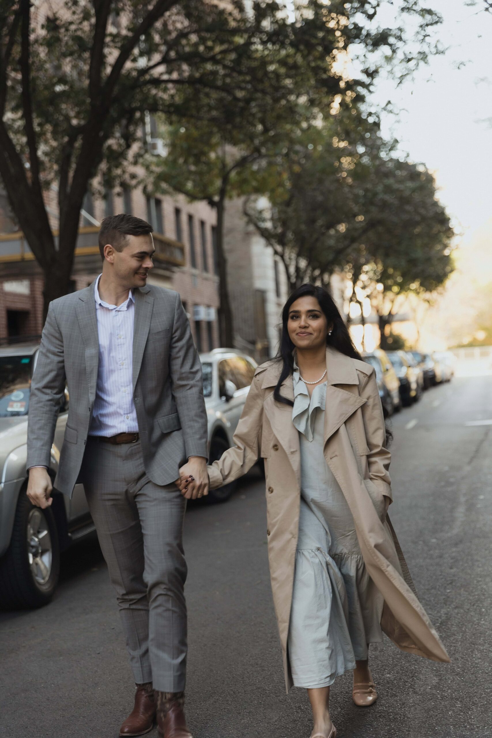 NYC Engagement Photos at the Brownstones - Sonia V Photography