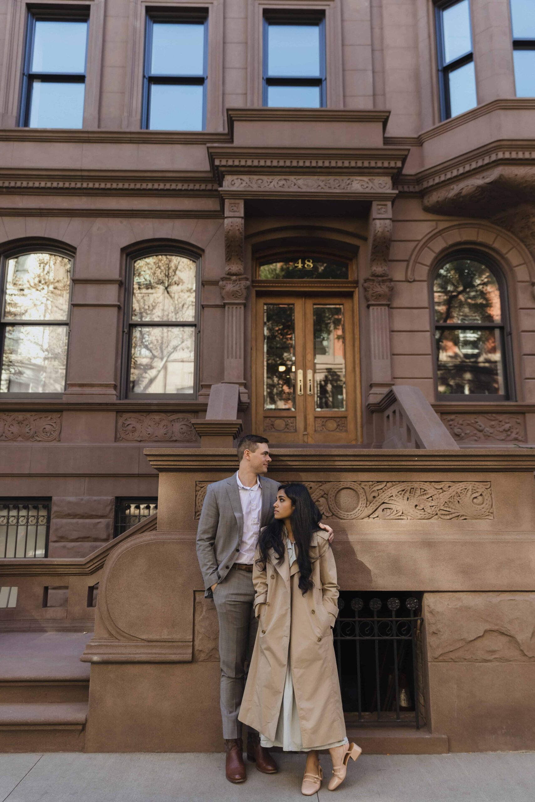 NYC Engagement Photos at the Brownstones - Sonia V Photography