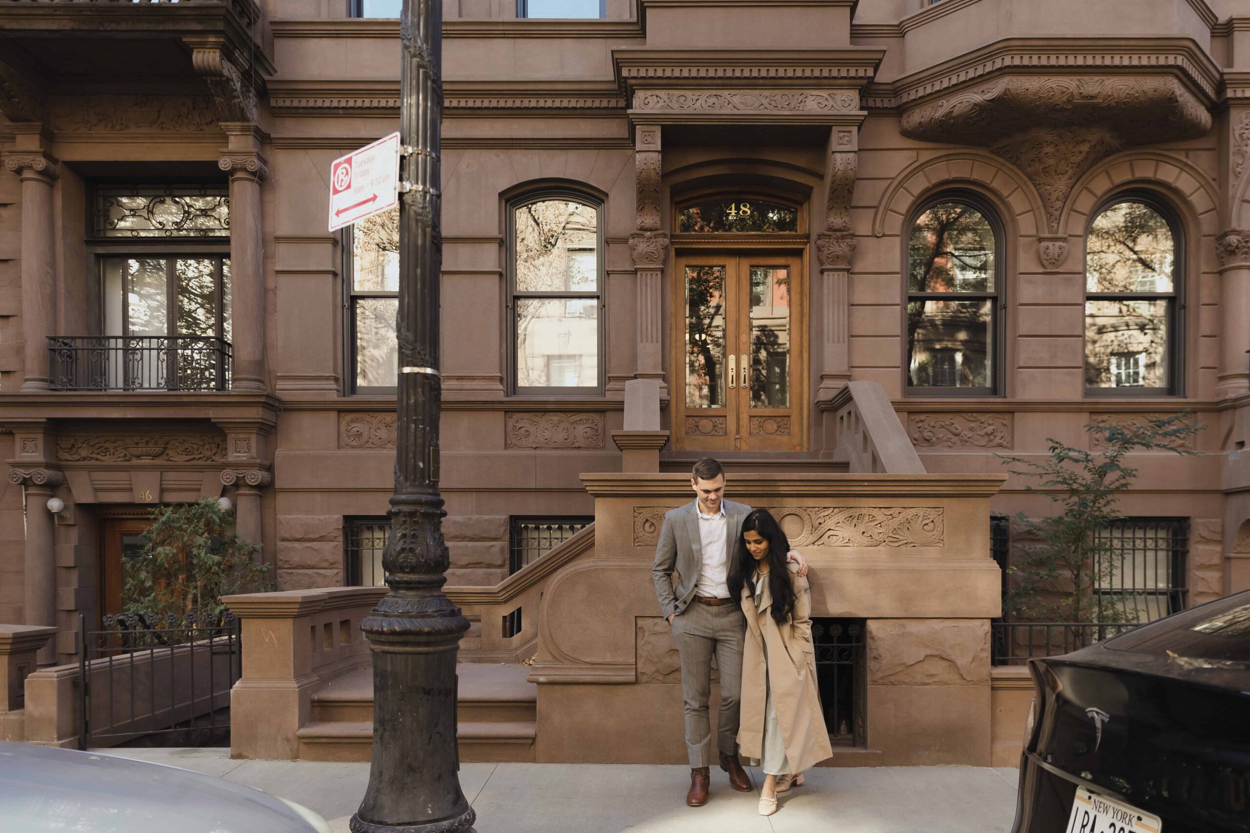 NYC Engagement Photos at the Brownstones - Sonia V Photography