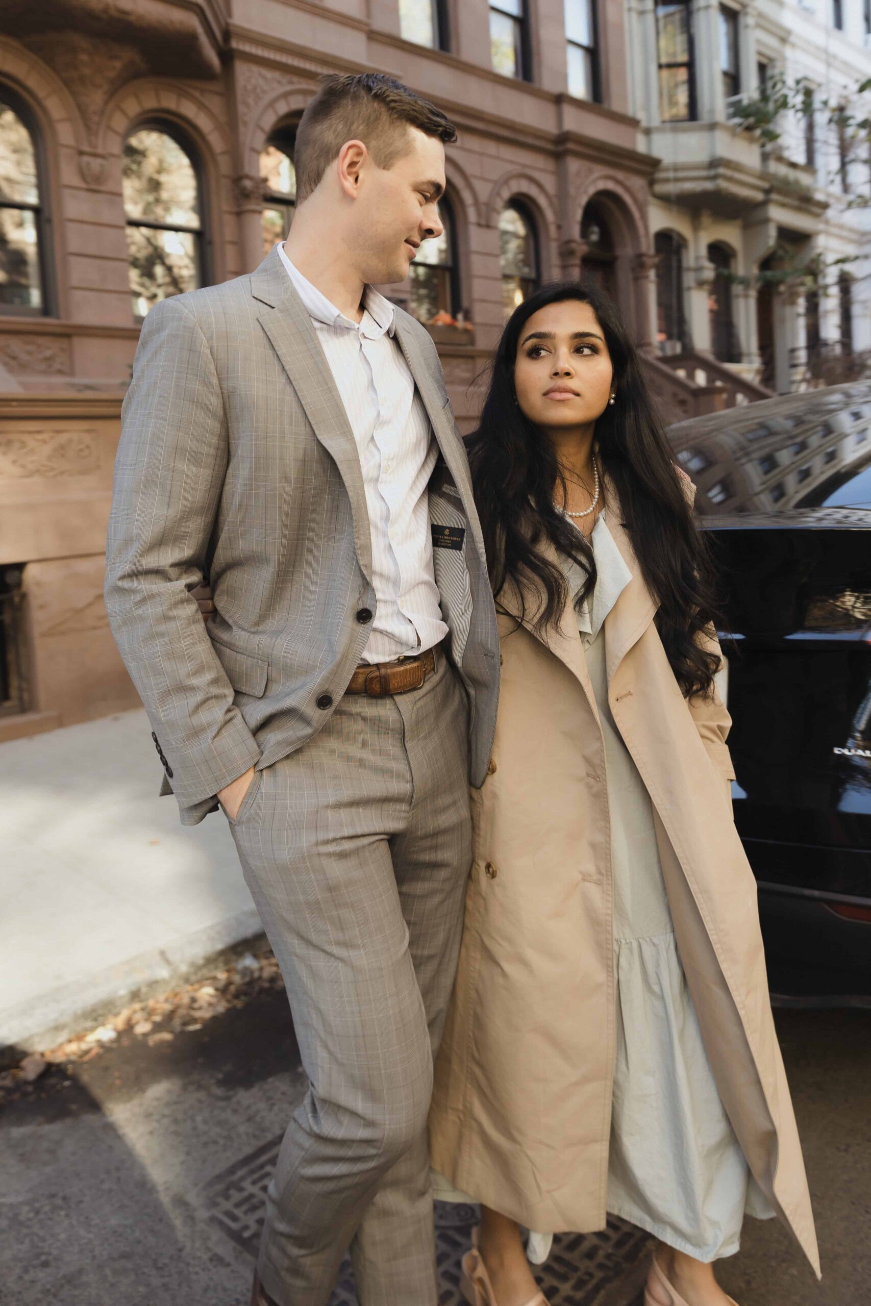 NYC Engagement Photos at the Brownstones - Sonia V Photography