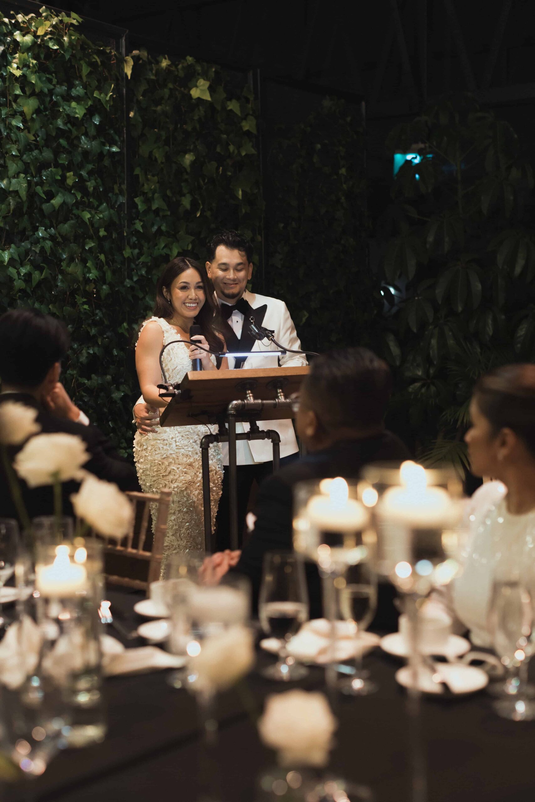 Snowy Winter Wedding With an All Black Dress Code at a Greenhouse - Sonia V Photography