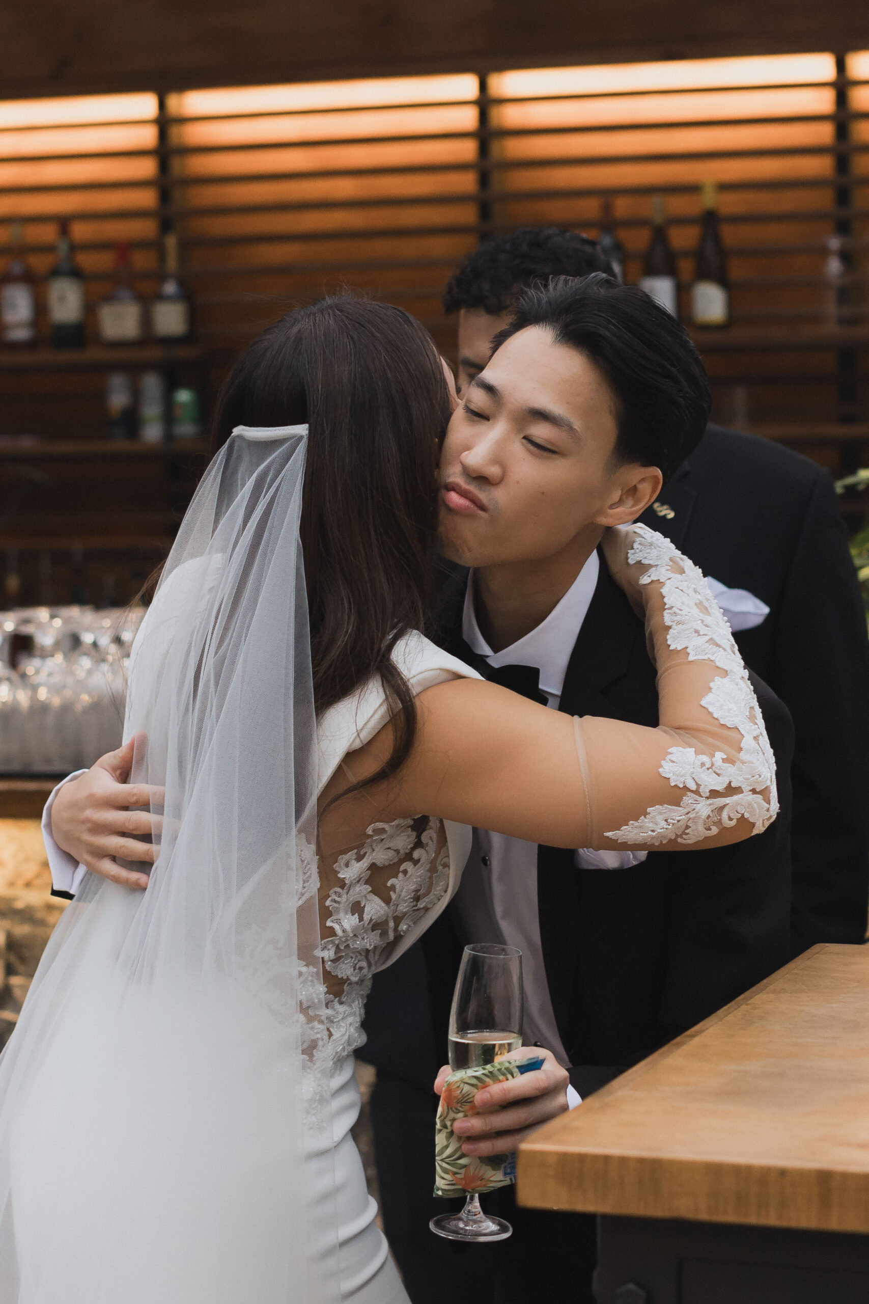 Snowy Winter Wedding With an All Black Dress Code at a Greenhouse - Sonia V Photography