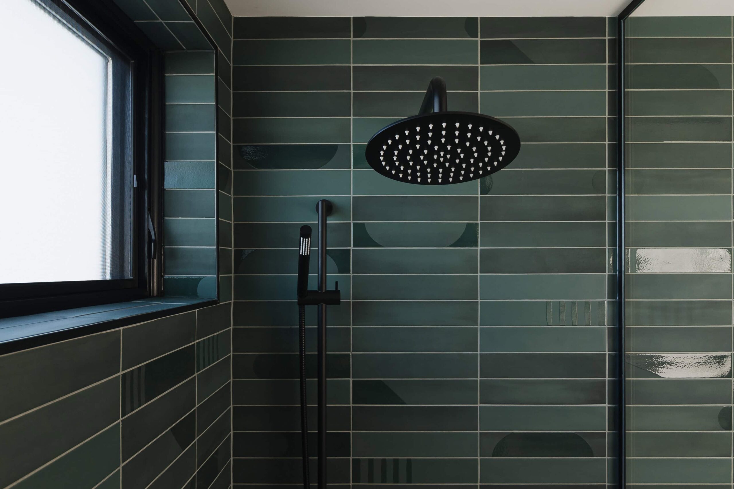 Green Mid Century Modern Bathroom - Sonia V Photography