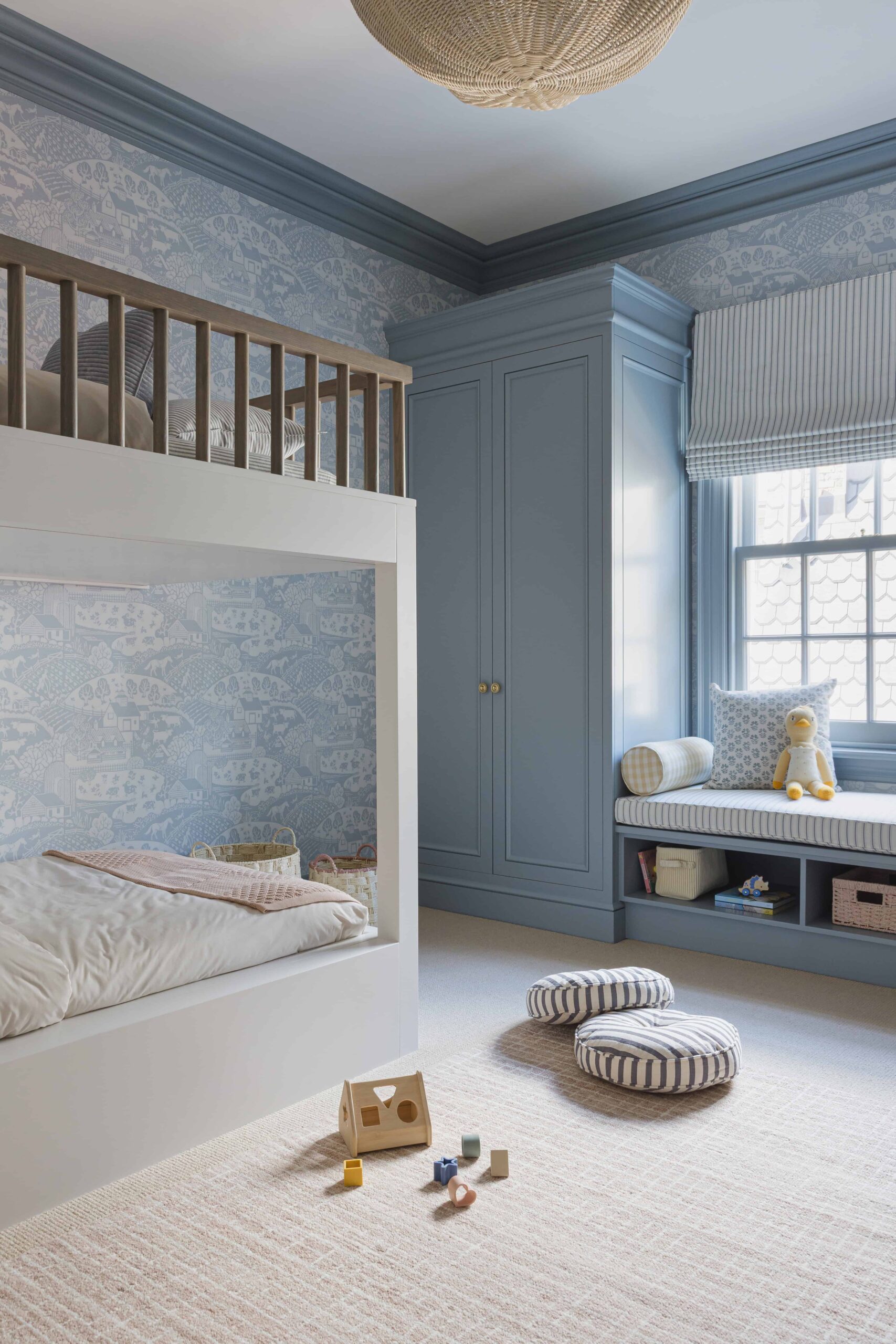 Capturing Country Charm: Custom Built-In Bunk Bed