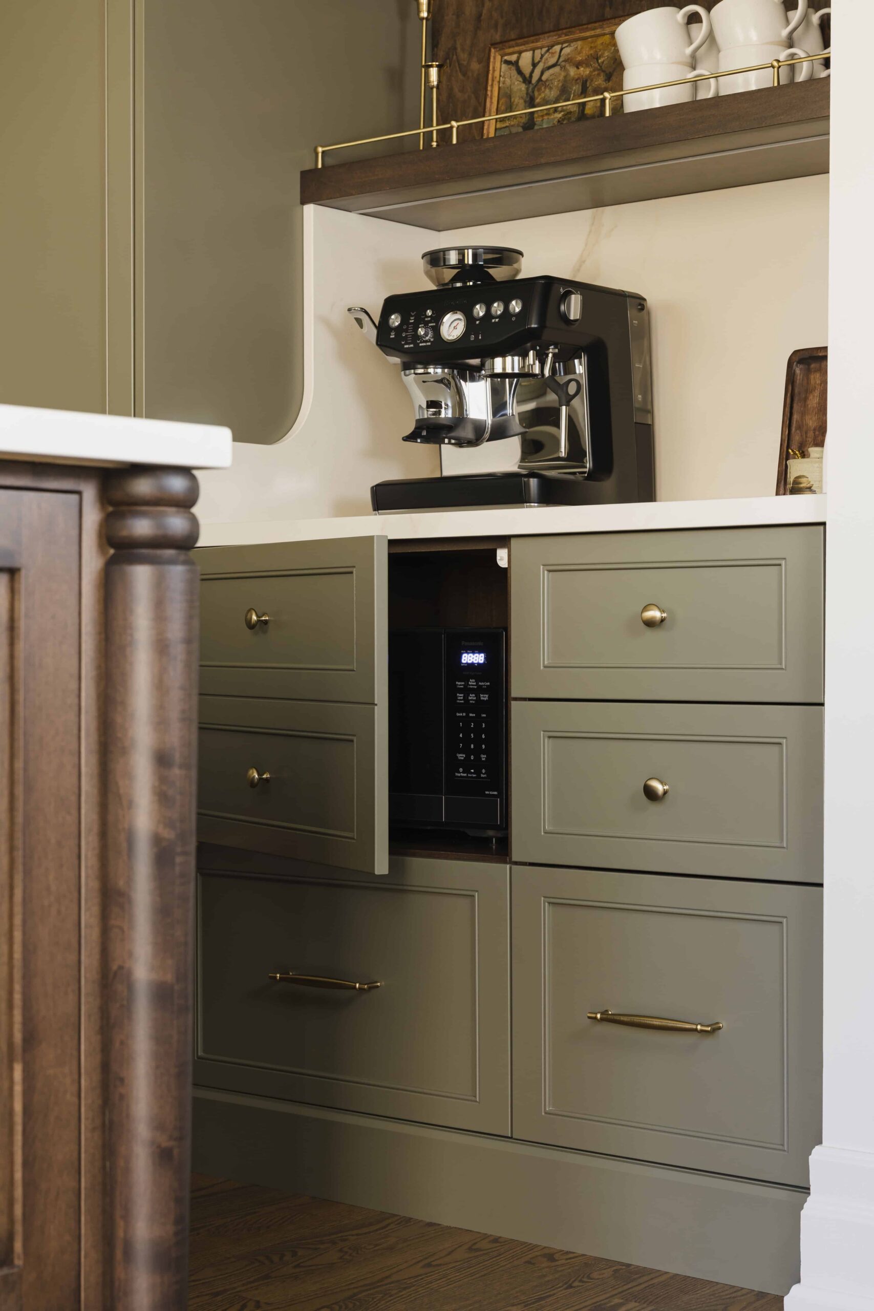 Moody Olive Kitchen and Marble Ensuite - Sonia V Photography