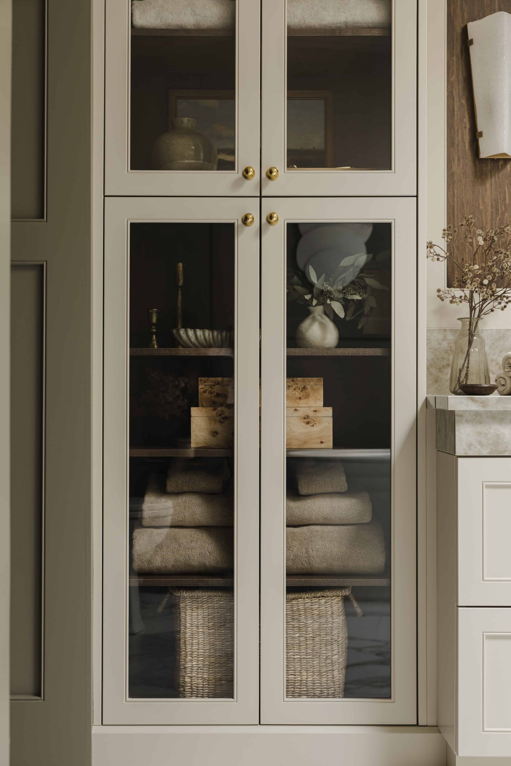 Moody Olive Kitchen and Marble Ensuite - Sonia V Photography