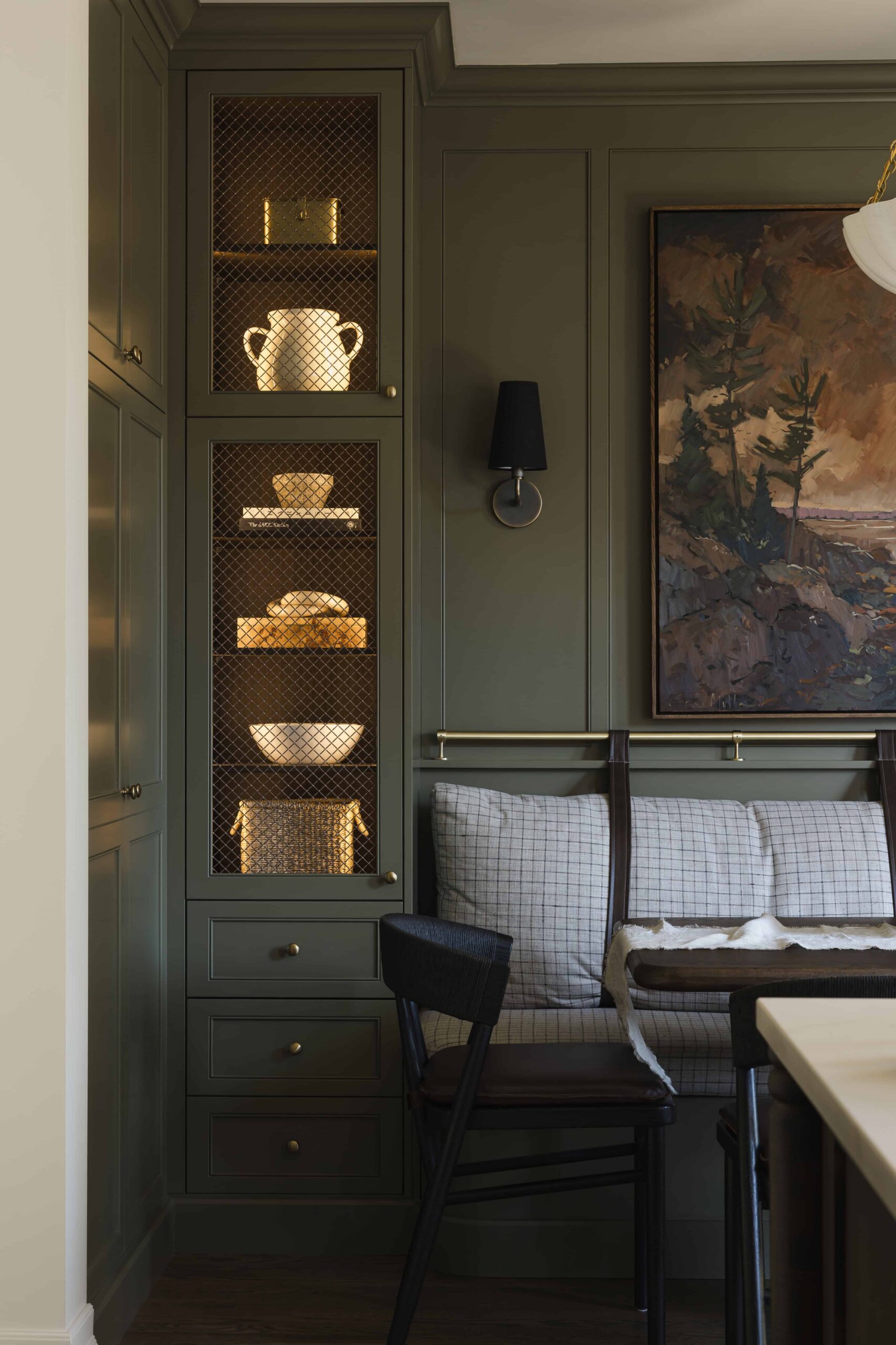 Moody Olive Kitchen and Marble Ensuite - Sonia V Photography