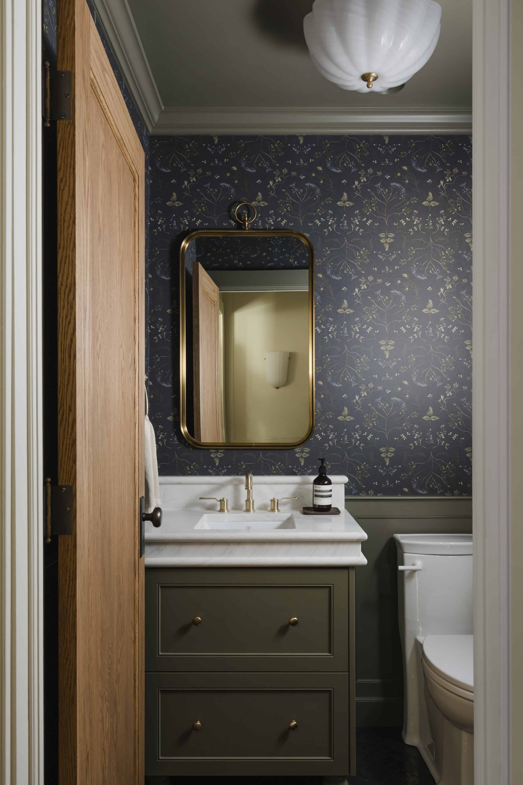 Moody Olive Kitchen and Marble Ensuite - Sonia V Photography